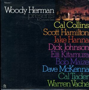 81年 USプレスLP！Woody Herman / Presents A Concord Jam Volume 1【Concord Jazz / CJ-142】Cal Tjader , Scott Hamilton 北村英治