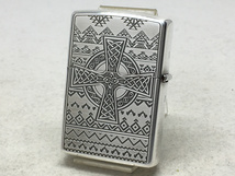 送料無料 ZIPPO[ジッポー] 両面加工 アステカンスカル フェイス 70645_画像2