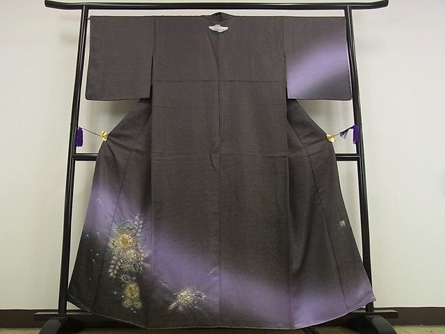 久保田一竹 幻の辻が花 色留袖 絞り 暈し染め 銀通し地 m-3s1325 | www