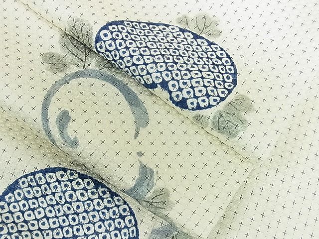平和屋着物□極上 男性 小紋 鯨 舟 黒地 逸品 未使用3s1608 www.anac