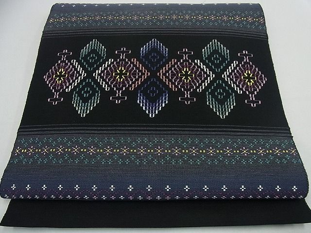 平和屋着物□極上 男性 小紋 鯨 舟 黒地 逸品 未使用3s1608 www.anac
