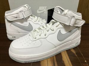 22年製 NIKE AIR FORCE 1 MID ナイキ エアフォース ミッド AF1【DV0806-100】WHITE WOLF GRAY ホワイト ウルフ グレー 白×灰 US10