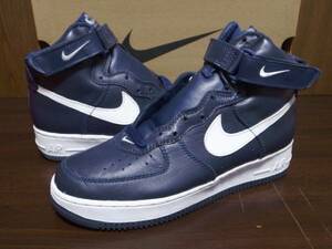 96年製 NIKE AIR FORCE HIGH SC ナイキ エアフォース ハイカット レトロ AF1 SWOOSH【630034-411】紺×白 ネイビー ホワイト US8.5