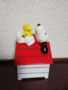  Snoopy подлинная вещь retro Quantasia музыкальная шкатулка подтверждение рабочего состояния Vintage сделано в Японии керамика 