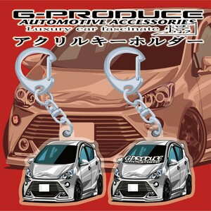 アクア　NHP10　G's　エアロ　ホイール　アクリルキーホルダー　WH　2個セット　/ 車体ステッカー　/　車高短　/ アクアG-PRODUCE