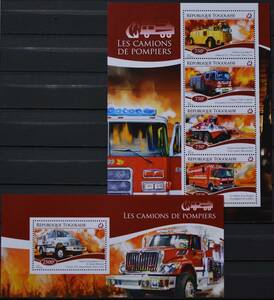 「TP38」トゴ切手　2014年　消防車