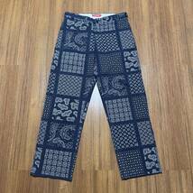 【紺30 Paisley Grid Chino Pant】 arc logo チノパン bandana gonz poems pin up work cargo north face trekking packable belted short_画像3