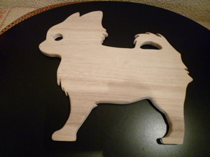  wooden chihuahua. Silhouette multi-purpose board new goods * unused * exhibition goods 