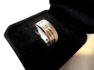  new goods! free shipping! men's ring ( man * ring ) silver under W line 16 number *