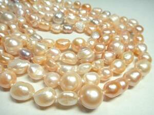  sharing equipped Celeb * great popularity * fresh water pearl pearl long necklace white pink multicolor *105