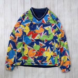 LOUDMOUTH/ loud mouse /4WAY/ cocktail glass × car gatelik total pattern cotton inside pull over blouson / reversible * sleeve demountable talent /SIZE LL