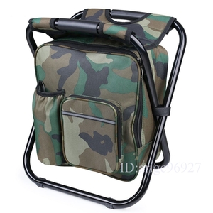 E03 rucksack chair folding chair rucksack keep cool bag heat insulation outdoor line row motion . camp barbecue camouflage 