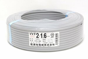 2K187* Aichi электрический провод * 2 сердцевина VVF кабель 2×1.6mm 100m не использовался товар [ новый Poe n]
