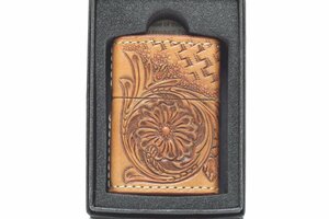 1S551☆ジッポ ライター ZIPPO☆ レザーカバー Leather Works CHAOS LWC シェリダンクラフト 未使用品 （ニューポーン）