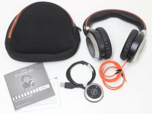 1D110 美品！ Jabra ジャブラ Evolve80 ヘッドセット HSC019 動作確認済み【ニューポーン】