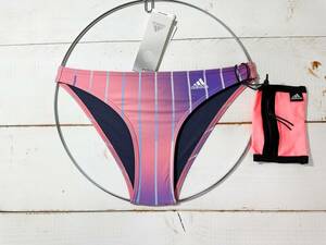 【即決】adidas アディダス 女性用 ビーチバレー ビキニ ショーツ 水着 ブルマ ポーチ付き Pink 海外XS
