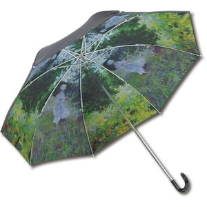 インテリア小物 名画折りたたみ傘～晴雨兼用～（モネ「散歩」）