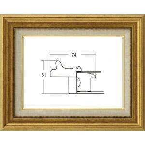額縁　油絵/油彩額縁 アクリル付 8111-TO M10号 ゴールド 金