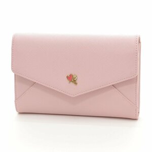 ◇ 410136 как новый и Chouette andshuet samantha thavasa pochette mini priglet bag bag bag кожаный розовый