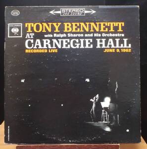 【JV126】TONY BENNETT「At Carnegie Hall Recorded Live June 9, 1962」(2LP), 62 US Original　★ジャズ・ボーカル