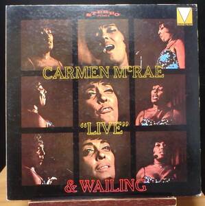 【JV033】CARMEN McRAE「Live & Wailing (ライヴ&ウェイリング)」, JPN Reissue/見本品　★ジャズ・ボーカル