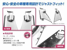 いすゞ 超低 PM エルフ H16/6～H19/4 標準 ワイド メッキ コーナーパネル ミラー部パネル付属 サイドパネル ガーニッシュ 外装 デコトラ_画像2