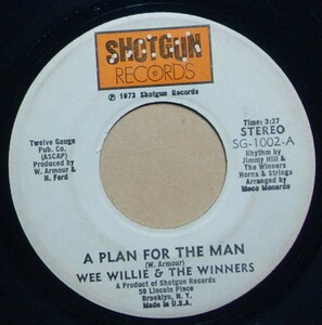 Funk/Soul◆USオリジ◆マイナーレーベル◆Wee Willie & The Winners - A Plan For The Man / Get Some◆7inch/7インチ/試聴/超音波洗浄