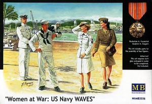 マスターボックス MB3556　1/35 アメリカ海軍 女子補助員 + 海軍兵士 ＆ サル