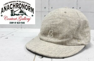 SALE！売り切り！ANACHRONORM DECHO キャップ　ウール　アナクロノーム　デコ　帽子　CAP　コラボ　別注