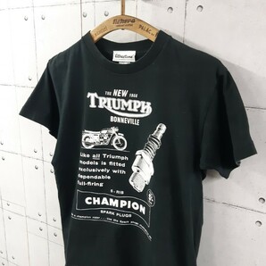 SALE！売り切り！attractions TRIUMPH BONNEVILLE CHAMPION SPARK PLUGS Tシャツ トライアンフ チャンピオン プラグ アトラクションズの画像2