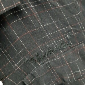 SALE！売り切り！UNRIVALED カスリ柄 オープンカラー シャツ アンライヴァルド 50s スタイル 刺繍 チェーンステッチ カスリの画像4