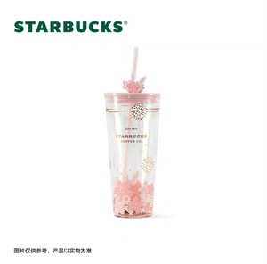 スターバックス　スタバ　中国限定2023年　桜と兎のグラスTOGOタンブラー591ml