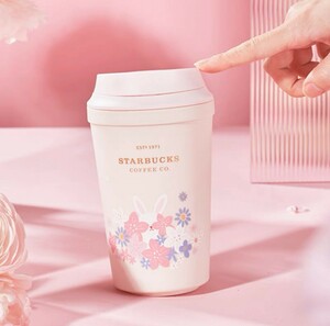 スターバックス　スタバ　中国海外限定　2023年桜と兎のタンブラー320ml