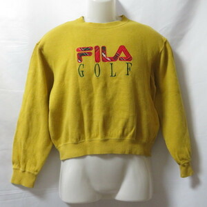  б/у одежда женский 40 FILA/ filler Golf спортивная фуфайка футболка длинный рукав оттенок золота JPG3406
