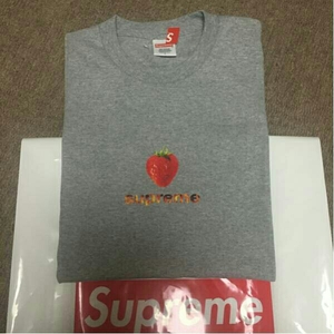 新品 半タグ 立上16ss Supreme ベリー 加工 Tee 半袖 Tシャツ メンズ シュプリーム 半袖 シャツ アメリカ製 グレー Ｌ boxlogo 立ち上げ