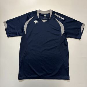 DESCENTE Descente short sleeves p Ractis shirt navy S