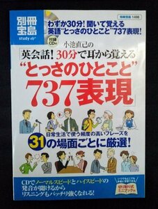 [03435]小池直己の「英会話! 30分で耳から覚えるとっさのひとこと″ 737表現」 あいさつ 質問 応答 電話 旅行 家庭 恋愛 趣味 娯楽 仕事