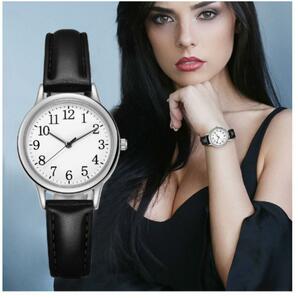 レディース 腕時計 ブラック 黒 クォーツ アナログ　細め　シンプル　素敵　仕事用　学校　プレゼント