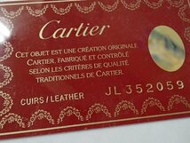 &●Cartierカルティエ コインケース(丸型) レザーボルドー●シリアルカード付き箱入り未使用品!!_画像4