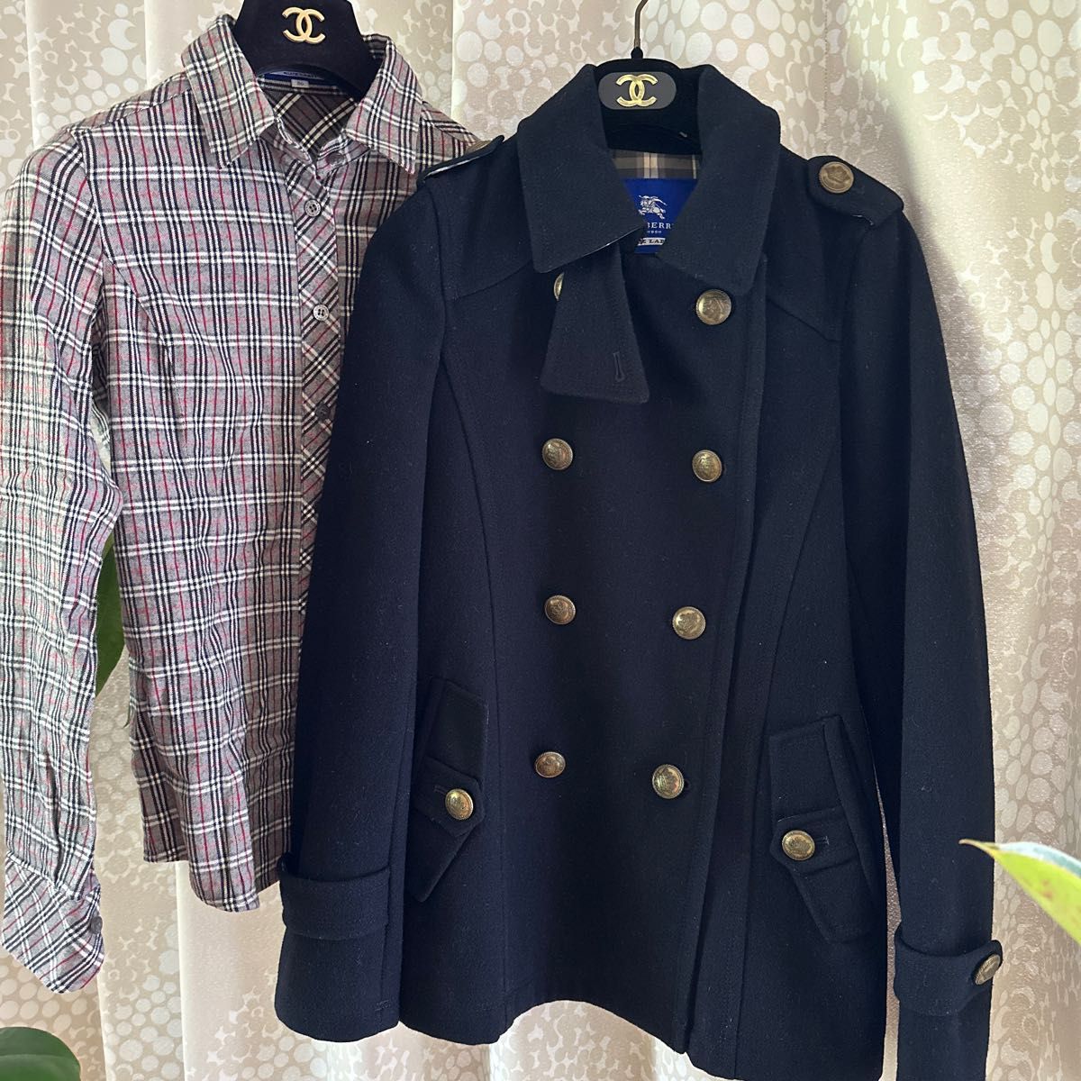 BURBERRY BRIT】未使用 グレーチェックコート|PayPayフリマ