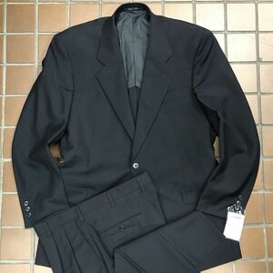 【新品】紳士服　背広　メンズスーツ　セットアップ/未使用　激安/AB5 サイズL /ブラック　鉄紺系/センターベンツ 2タック 春夏