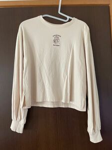 お値下げ♪Tシャツ　ロンT かわゆい　ベージュ系　Sサイズ