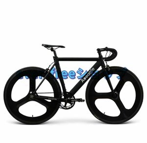 高品質 自転車 ブラック ロードバイク 通勤 通学 アルミニウム合金シ 700C 風を壊す ロード バイク3つのナイフホイール