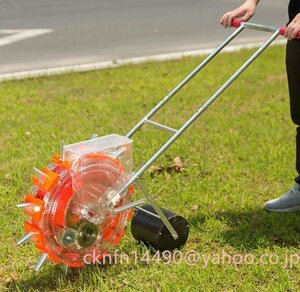 特価★高品質★手押し式 播種機 種まき機 播種器 十二つの口 大豆 ピーナッツ コーン 透明ホッパー 透明繰出部 農業資材 鉄製 プラスチック