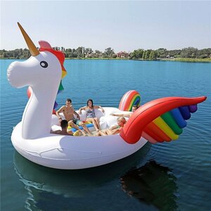  powerful recommendation quality guarantee water super big inflatable Unicorn 6 person for float boat 