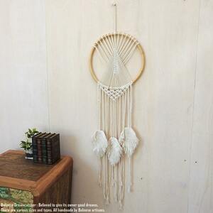 Art hand Auction Dream Catcher Macrame Type B Size L Width 33-34cm Length 122-134cm Wall Decor Boho Bohemian, Handmade items, interior, miscellaneous goods, panel, Tapestry