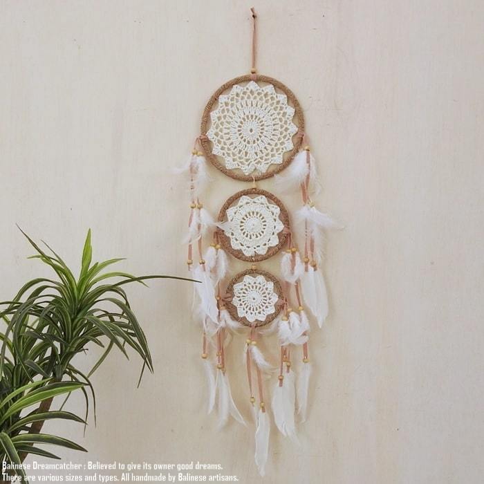 Dream Catcher Macrame Type BW Size L Width 23~28cm Length 71~73cm Wall Decor Boho Bohemian, Handmade items, interior, miscellaneous goods, panel, Tapestry