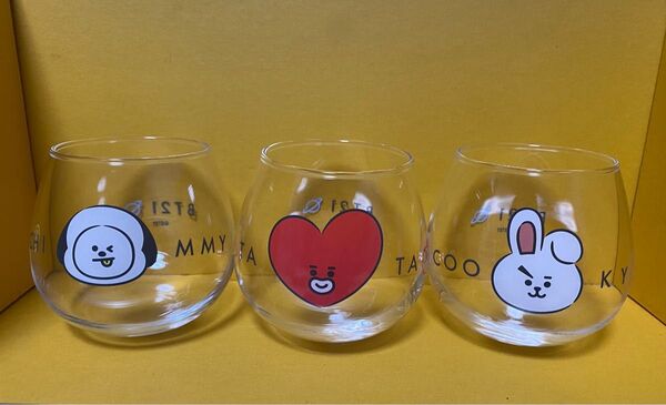 BT21 ゆらゆらグラス CHIMMY&TATA&COOKY 3点セット