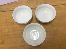 【中古 送料込】陶器 Table Ware Adam＆Eve Tachikichi たち吉 アダムアンドイブ サラダボウル 3客 銀彩 直径11.5cm 高さ5.5cm◆M0028_画像2