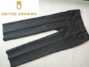 2万UNITED ARROWS｜ユナイテッドアローズ★ 黒ブラック　ストライプ地模様　パンツ　36　S相当